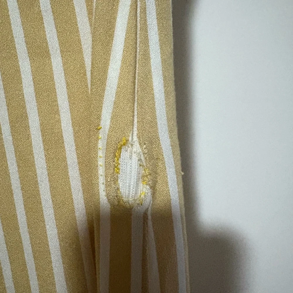 Adriana Degrease Striped Cream Wide Leg Pants - Picture 8 of 8